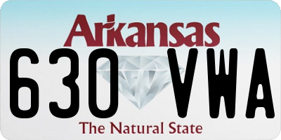 AR license plate 630VWA