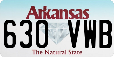 AR license plate 630VWB