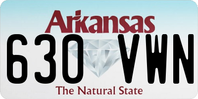 AR license plate 630VWN