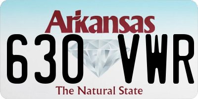 AR license plate 630VWR