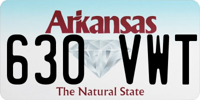 AR license plate 630VWT