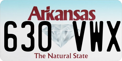 AR license plate 630VWX