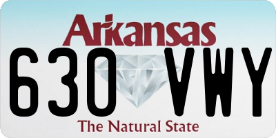 AR license plate 630VWY