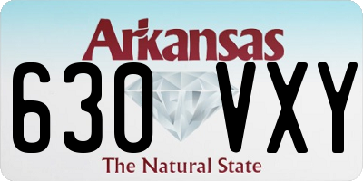 AR license plate 630VXY