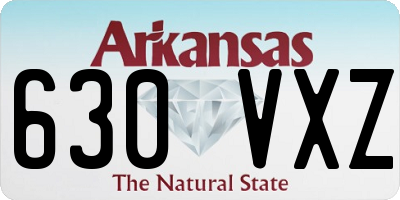 AR license plate 630VXZ