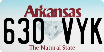 AR license plate 630VYK
