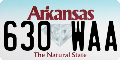 AR license plate 630WAA
