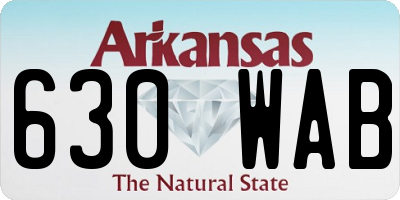 AR license plate 630WAB