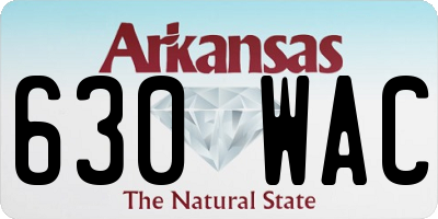 AR license plate 630WAC