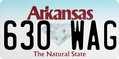 AR license plate 630WAG