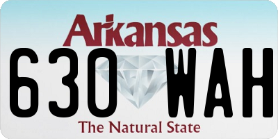 AR license plate 630WAH