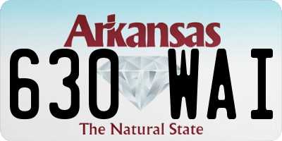 AR license plate 630WAI