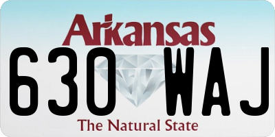 AR license plate 630WAJ