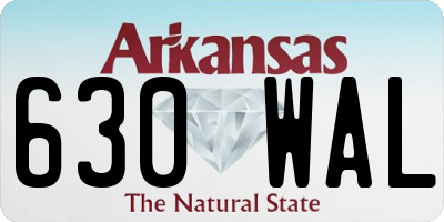 AR license plate 630WAL