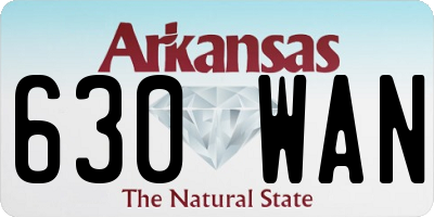 AR license plate 630WAN