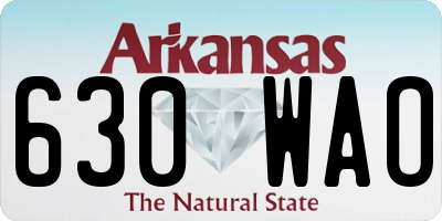 AR license plate 630WAO