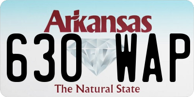 AR license plate 630WAP