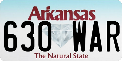 AR license plate 630WAR
