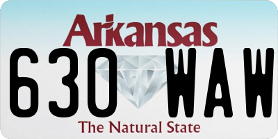 AR license plate 630WAW