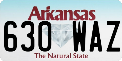 AR license plate 630WAZ