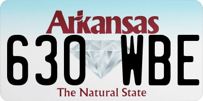 AR license plate 630WBE