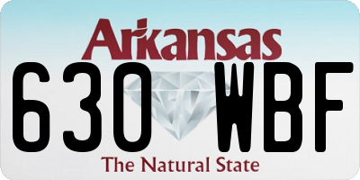 AR license plate 630WBF