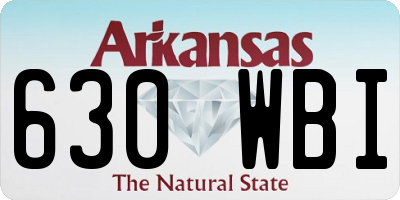 AR license plate 630WBI