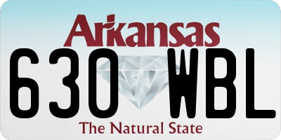 AR license plate 630WBL