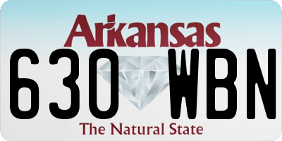 AR license plate 630WBN