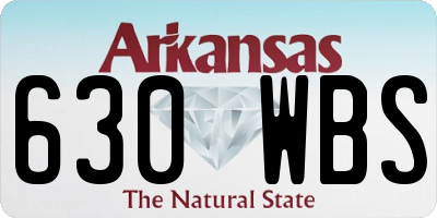 AR license plate 630WBS