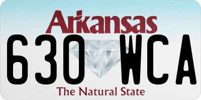 AR license plate 630WCA