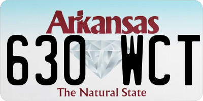 AR license plate 630WCT