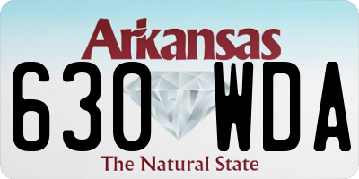 AR license plate 630WDA