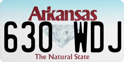 AR license plate 630WDJ