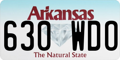 AR license plate 630WDO