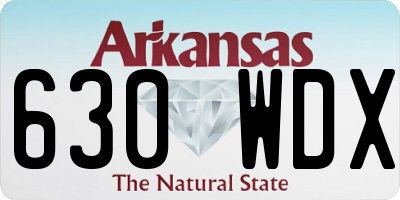 AR license plate 630WDX