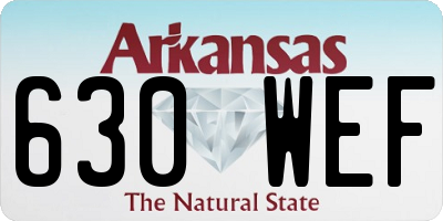 AR license plate 630WEF