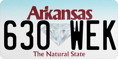 AR license plate 630WEK