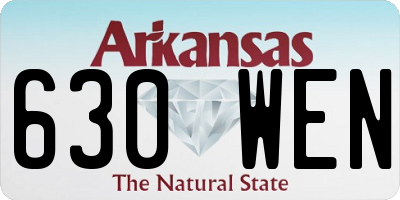 AR license plate 630WEN