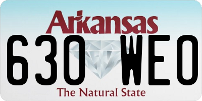 AR license plate 630WEO