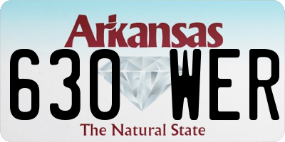 AR license plate 630WER