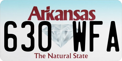 AR license plate 630WFA