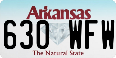 AR license plate 630WFW