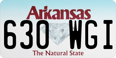 AR license plate 630WGI
