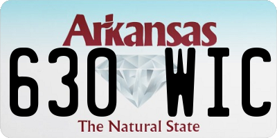 AR license plate 630WIC