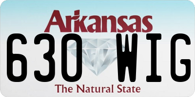 AR license plate 630WIG