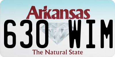 AR license plate 630WIM