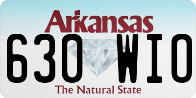 AR license plate 630WIO