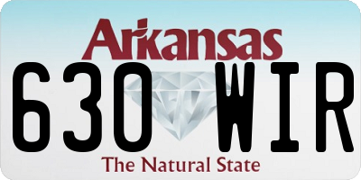 AR license plate 630WIR