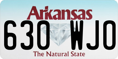 AR license plate 630WJO